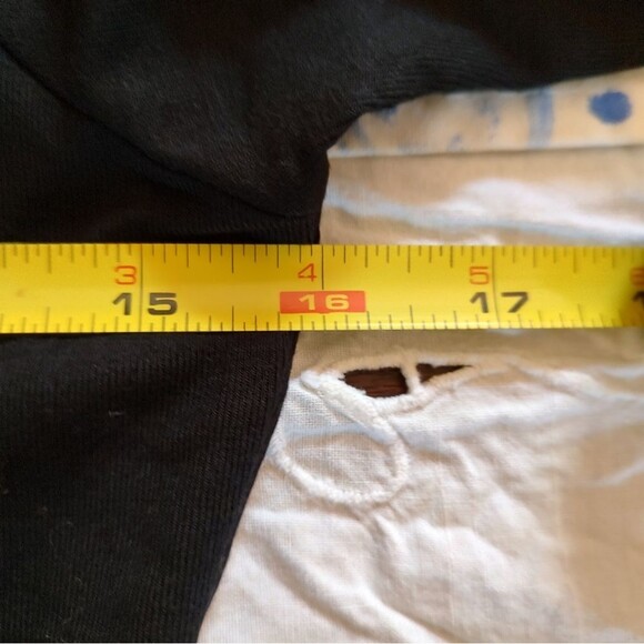 MangoPop Black Long Sleeve Off The Shoulder Scoop Neck Bodysuit NWT Large - Picture 5 of 6